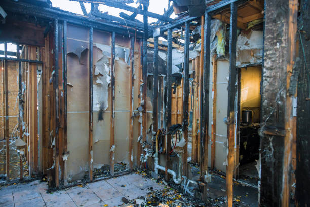 Professional Emergency Fire Cleanup technician working in Carthage, NC